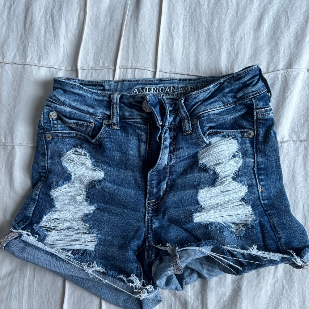 American Eagle Outfitters Women's Blue Denim Shorts